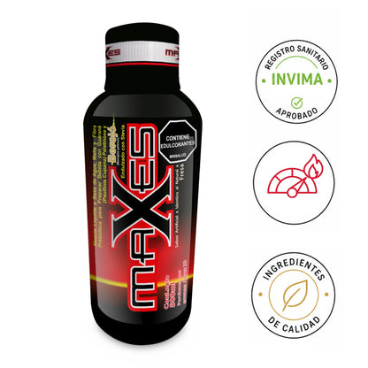 MAXES 500ML – Bebida Concentrada de Borojó con Guaraná y Malta (Sabor Fresa)